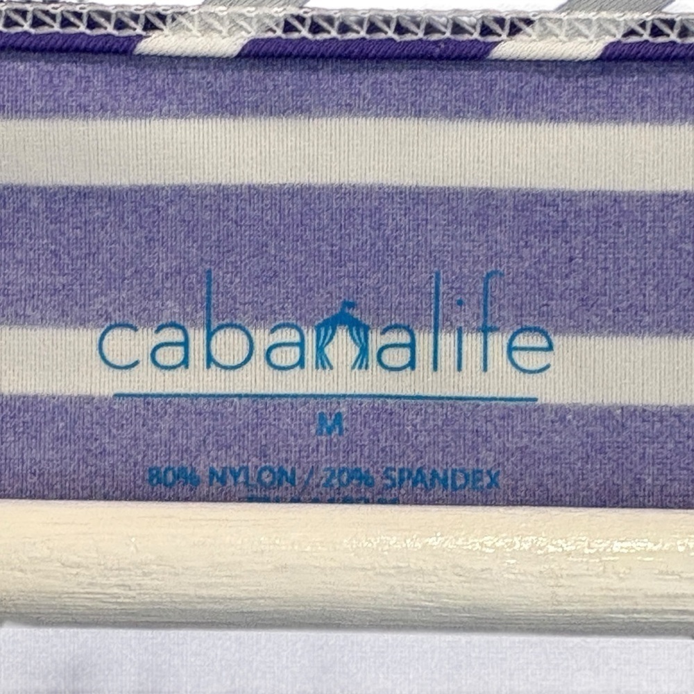 Cabana Life Womens Blue White 3/4 Sleeve Striped Shift Pocket Dress Size Medium - Picture 3 of 5